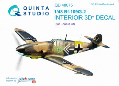 QD48075 3D Декаль интерьера кабины Bf-109G-2 (для модели Eduard)